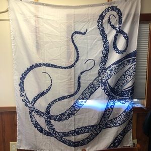 Octopus shower curtain